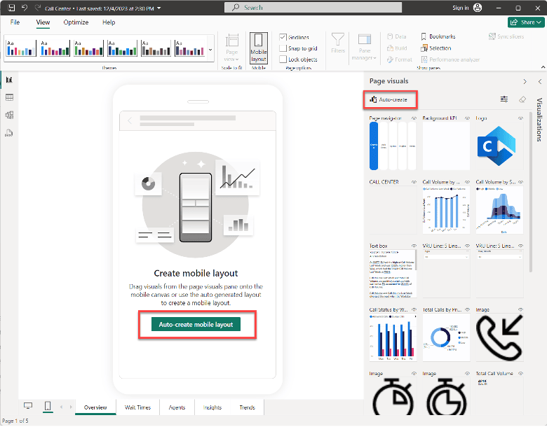 Power BI Auto-create mobile layout – duben 2025 | DataBrothers Ukázka Auto-create mobile layout funkce v Power BI Desktop z dubnové verze 2025