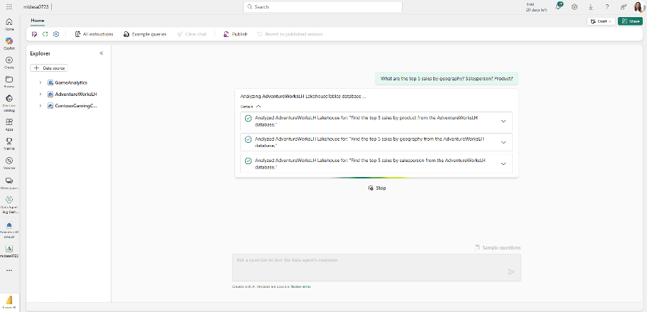 fabric-update-july 2025-data science-fabric data agent features-streaming results