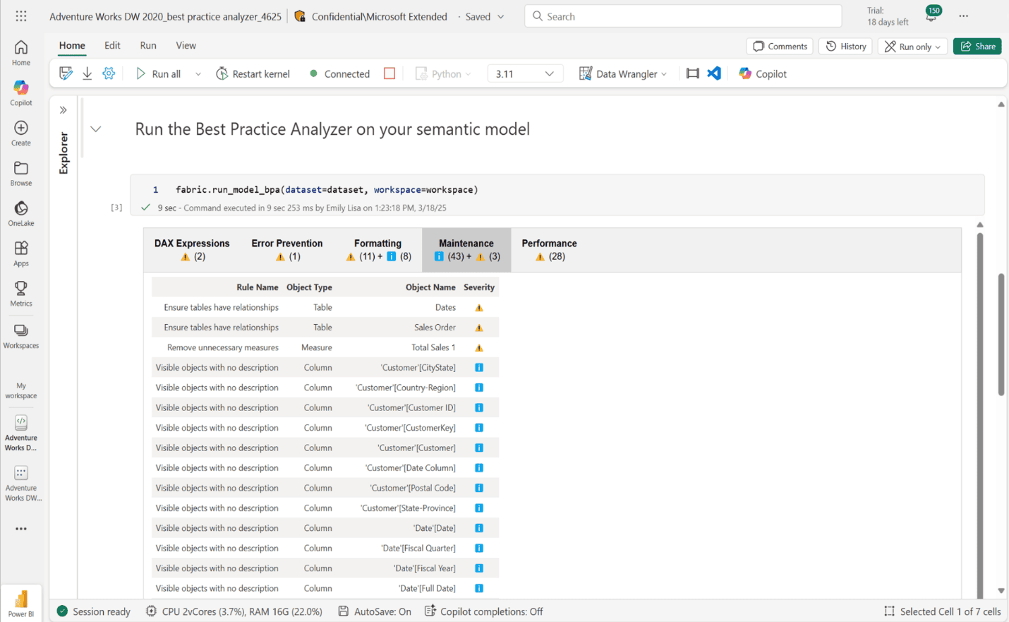 power bi-update-september 2025-modeling-fabric notebooks